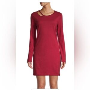 N:PHILANTHROPY Elegant Long Sleeve Red Dress